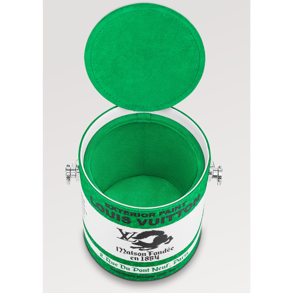 Louis Vuitton Green LV Paint Can Monogram Top Handle Shoulder Crossbody Bag - Picture 12 of 14